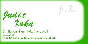 judit koka business card